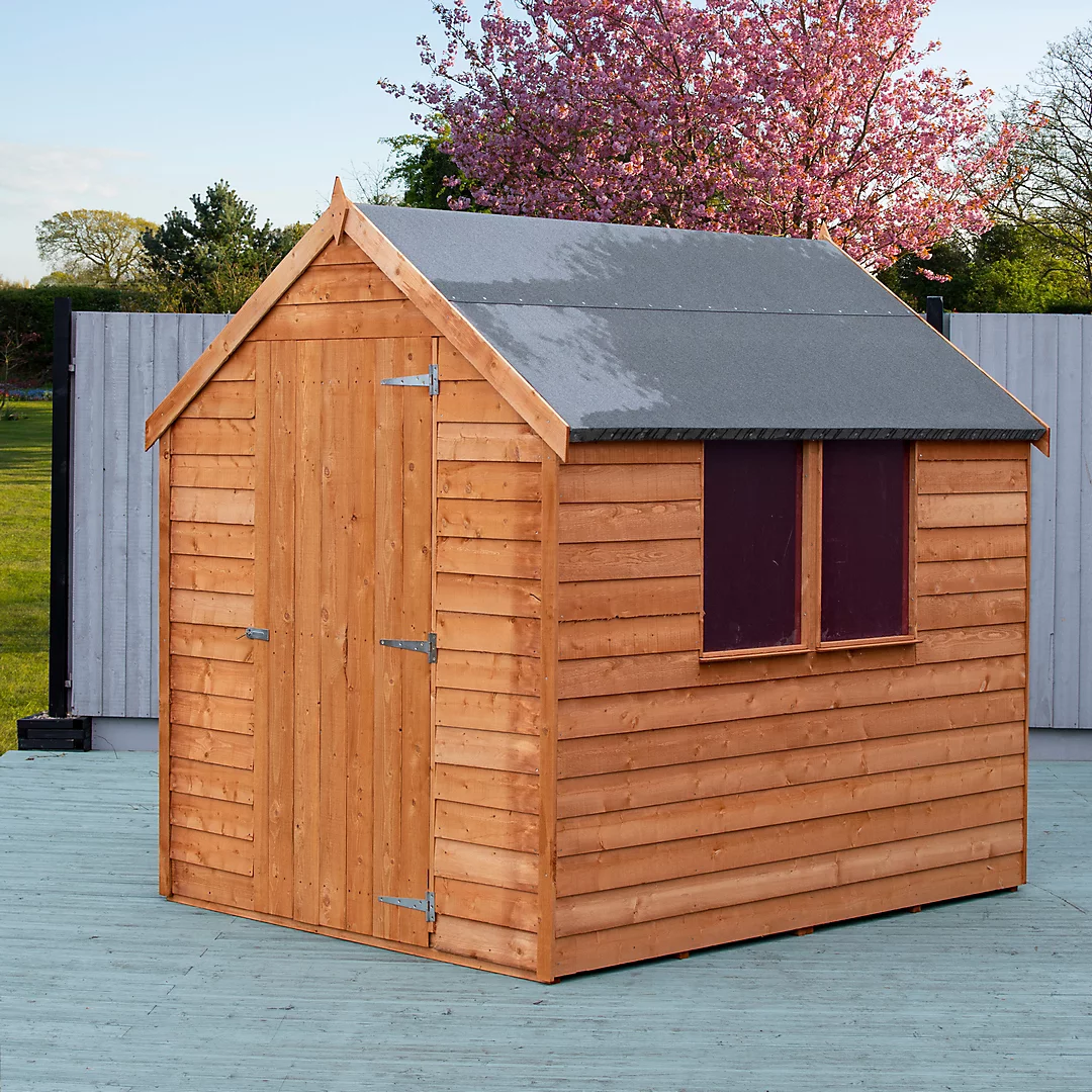 Shire Value Shed, Overlap 7×5 Single Door, Garden Wood Shed with Window - Image 5